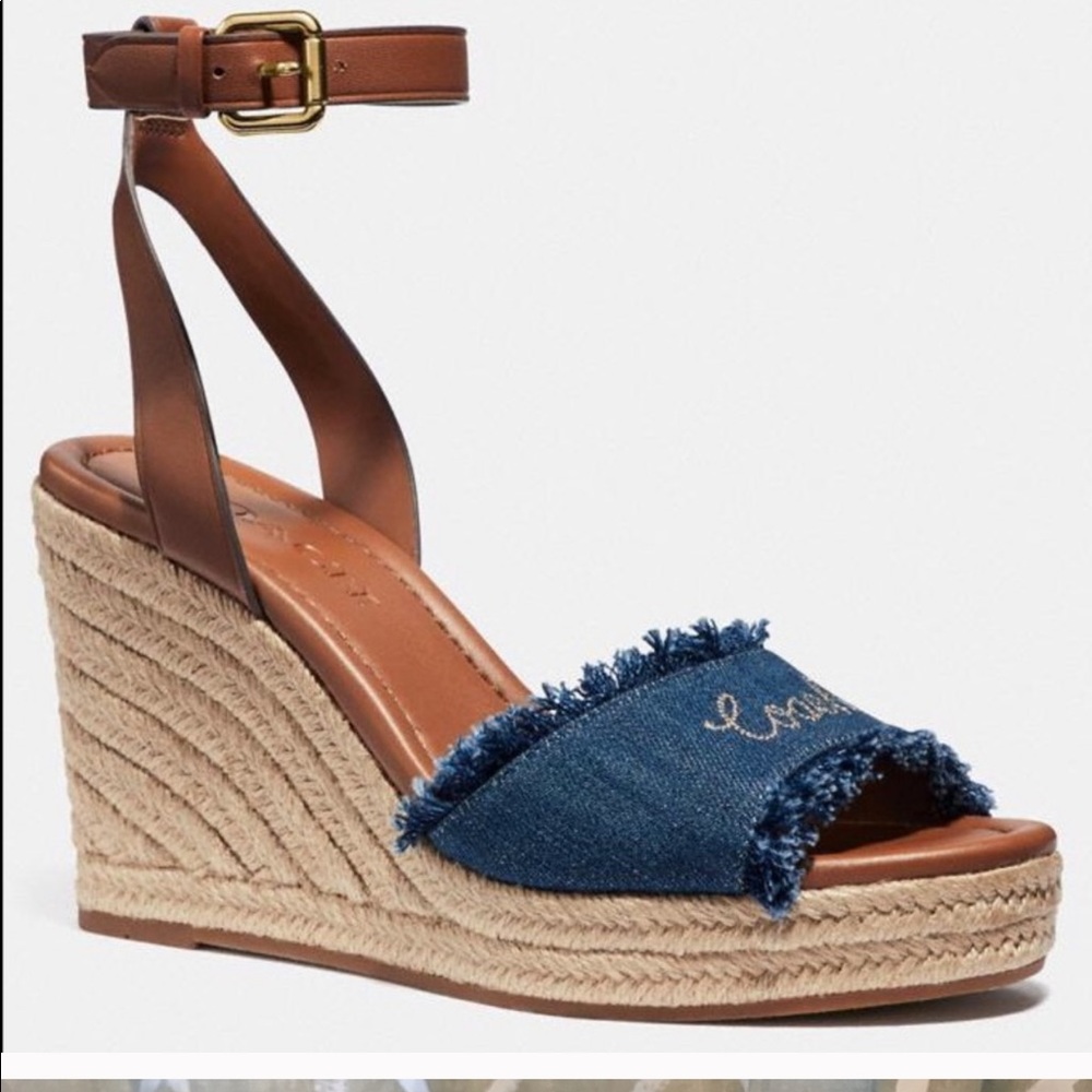 Coach Kelley denim wedge